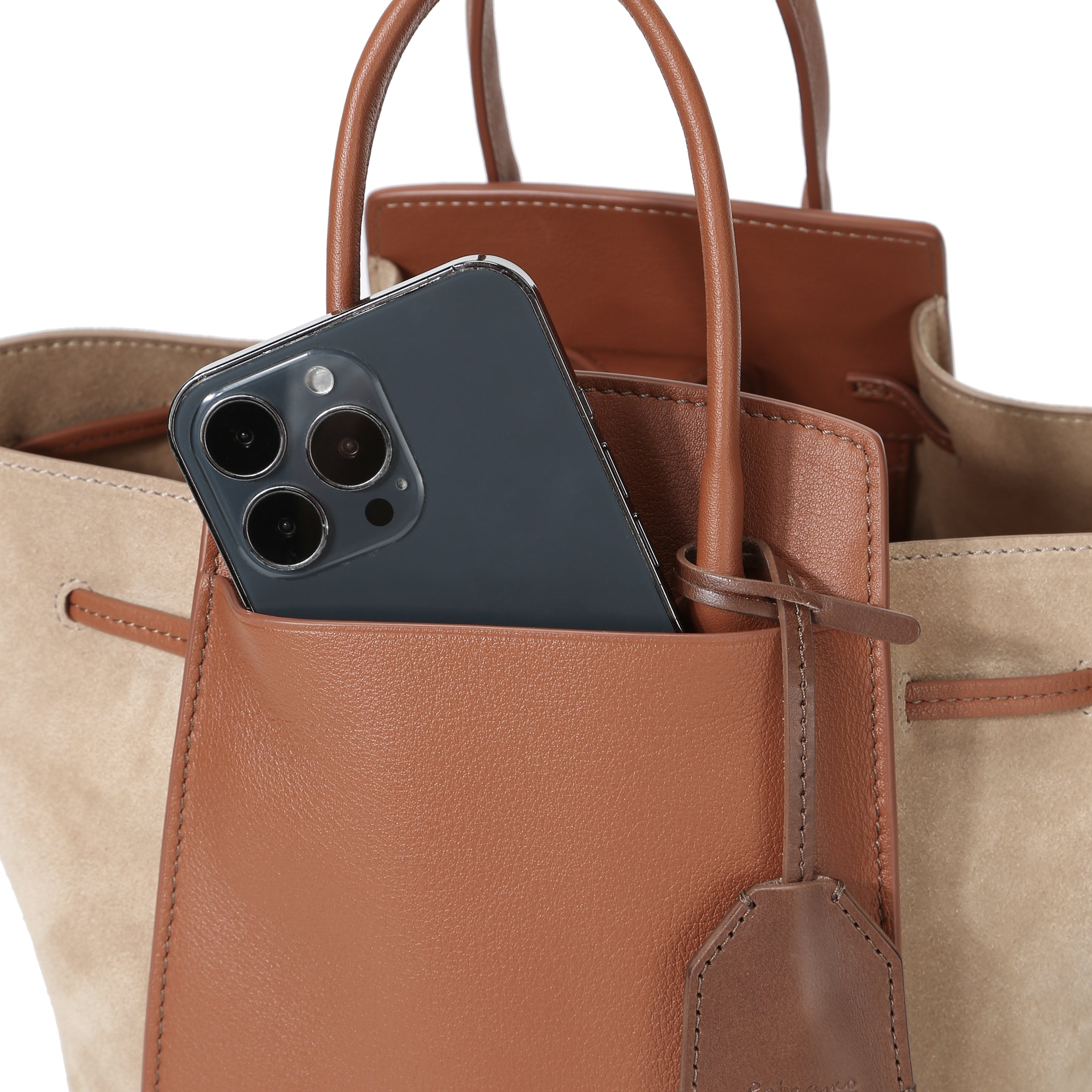 LU-II Ruched Top Handle Bag