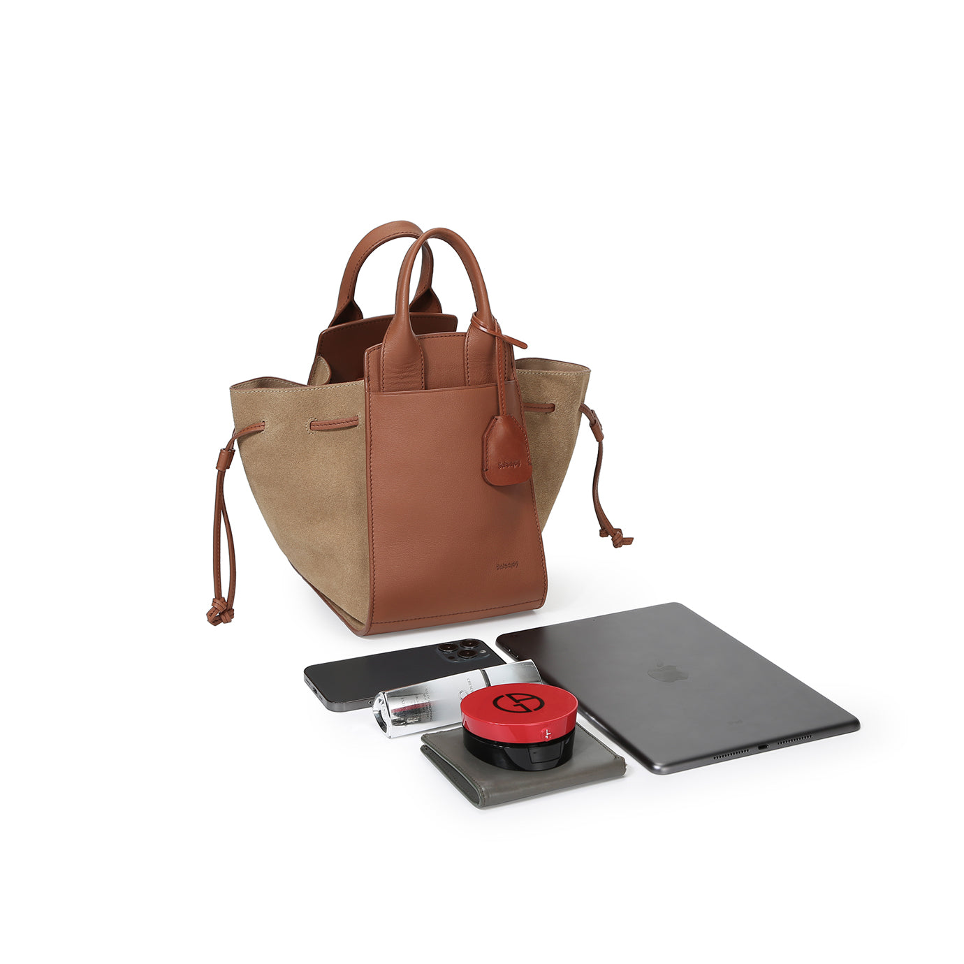 LU-II Ruched Top Handle Bag