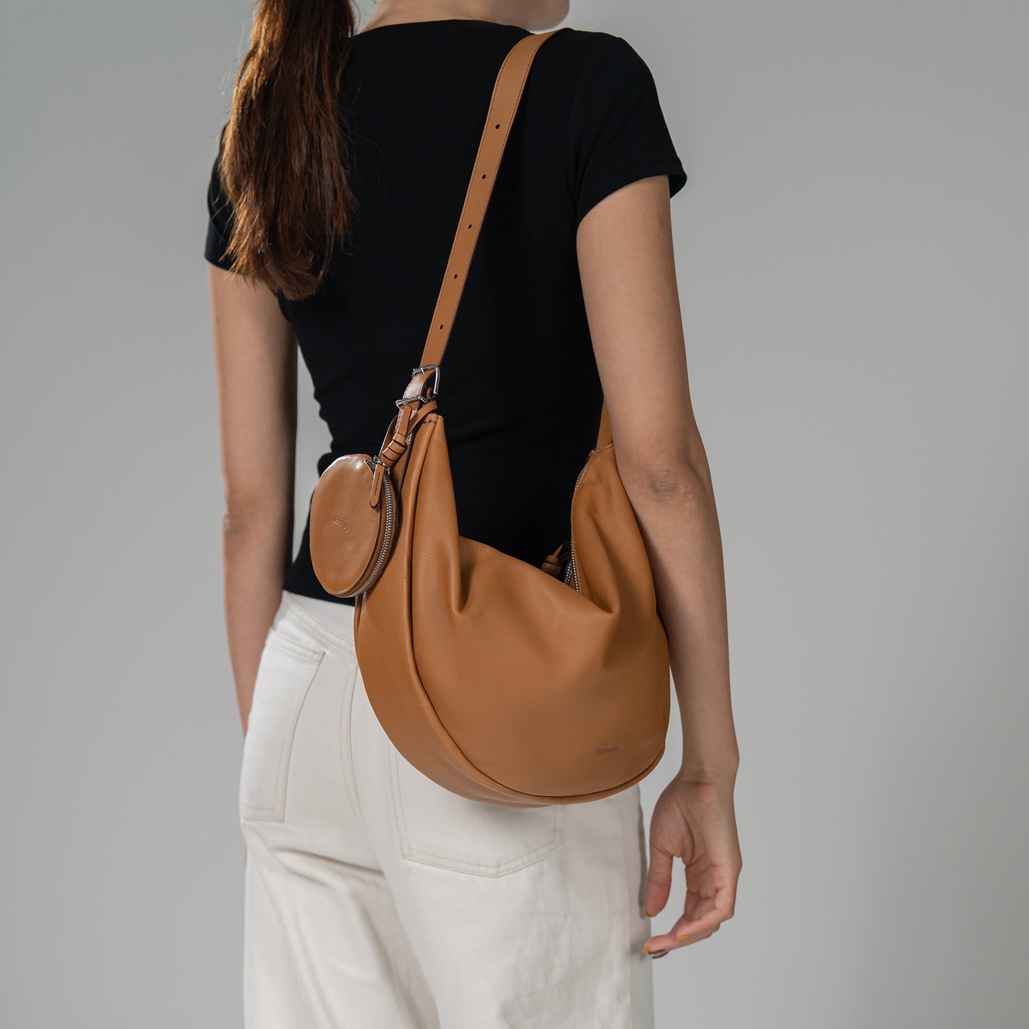 Asymmetric Crescent Hobo Bag