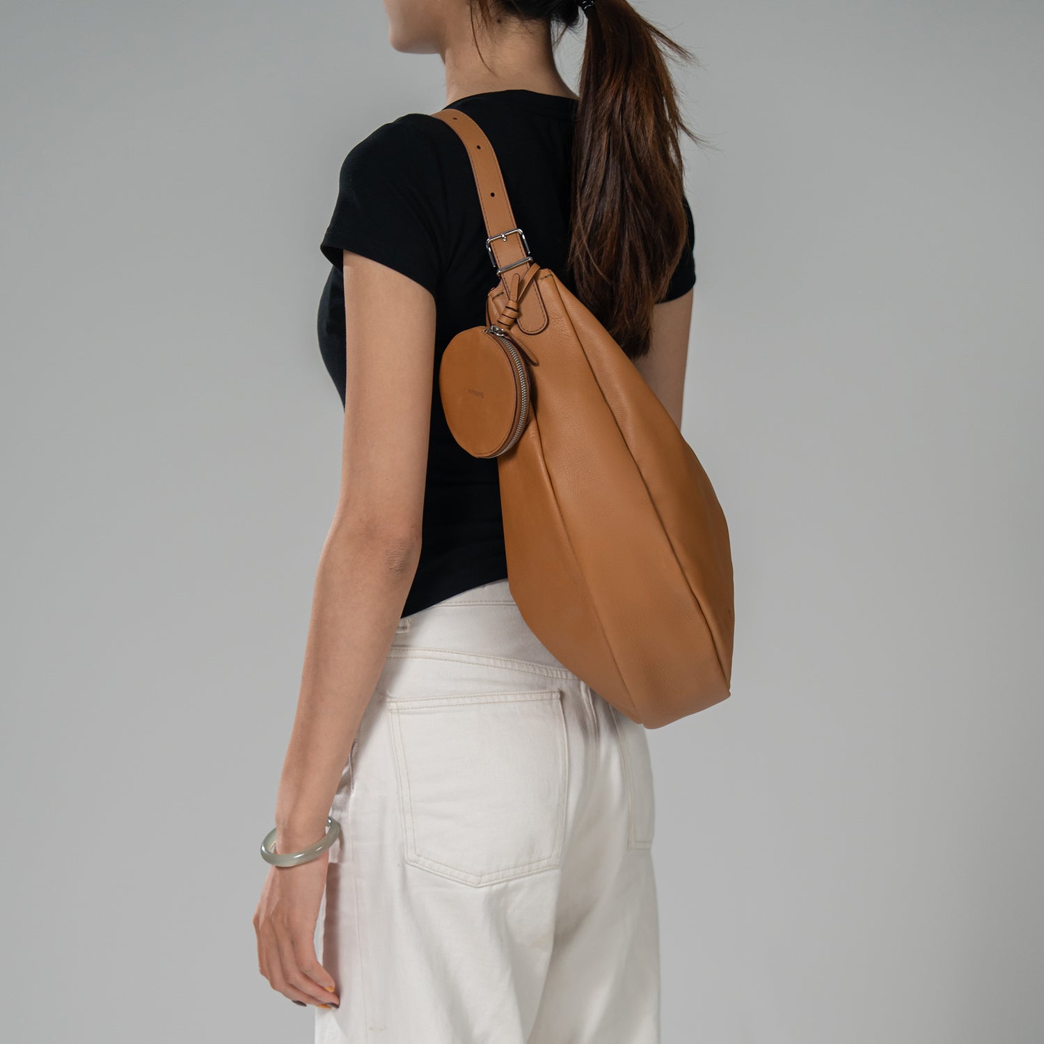 Asymmetric Crescent Hobo Bag