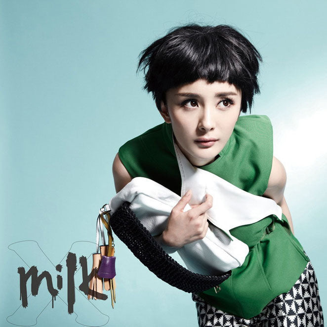 Rabeanco handbags were featured on Milk X Magazine modelled by Mini, Yang Mi (楊冪)