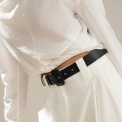 Leather Padded Square Buckle Belt