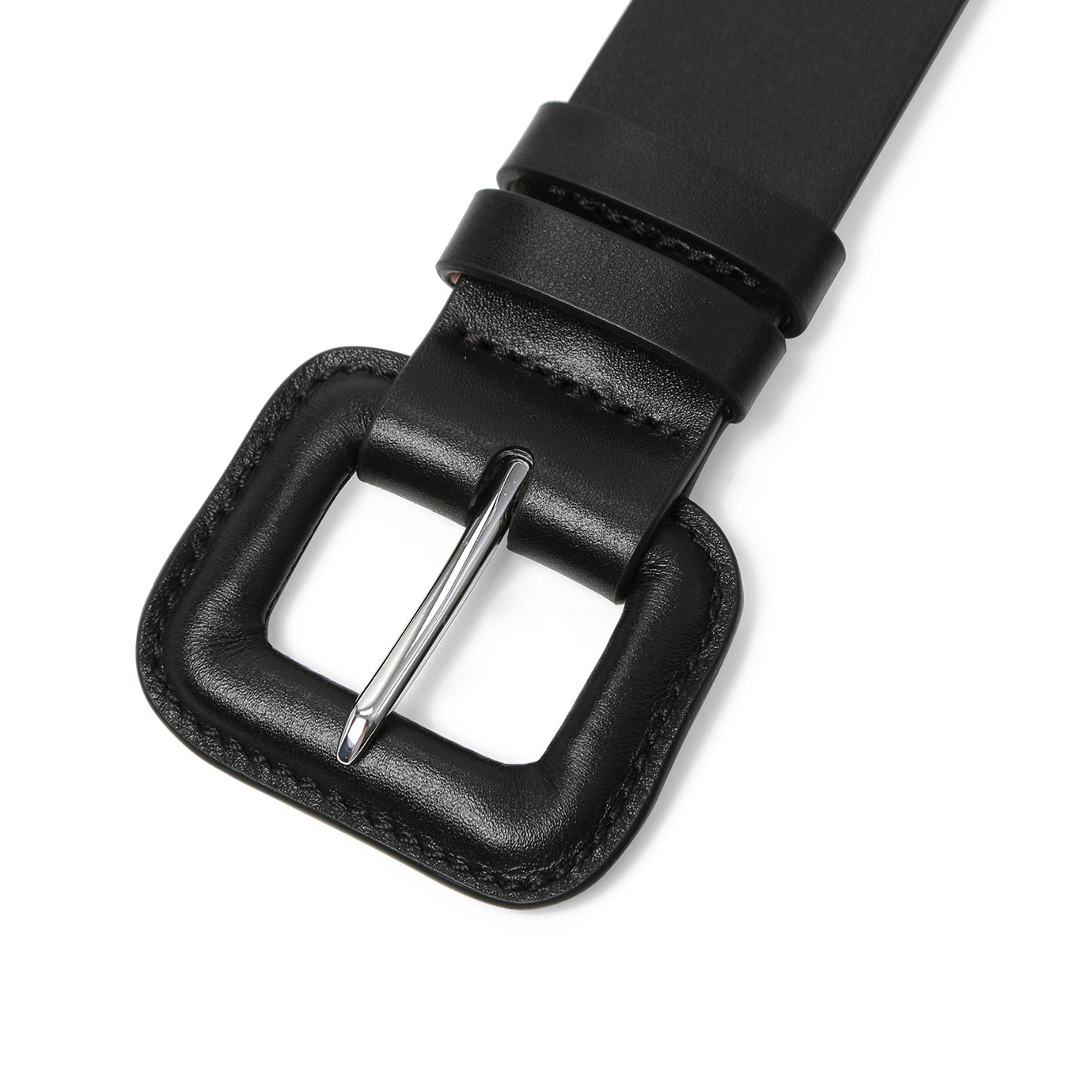 Leather Padded Square Buckle Belt