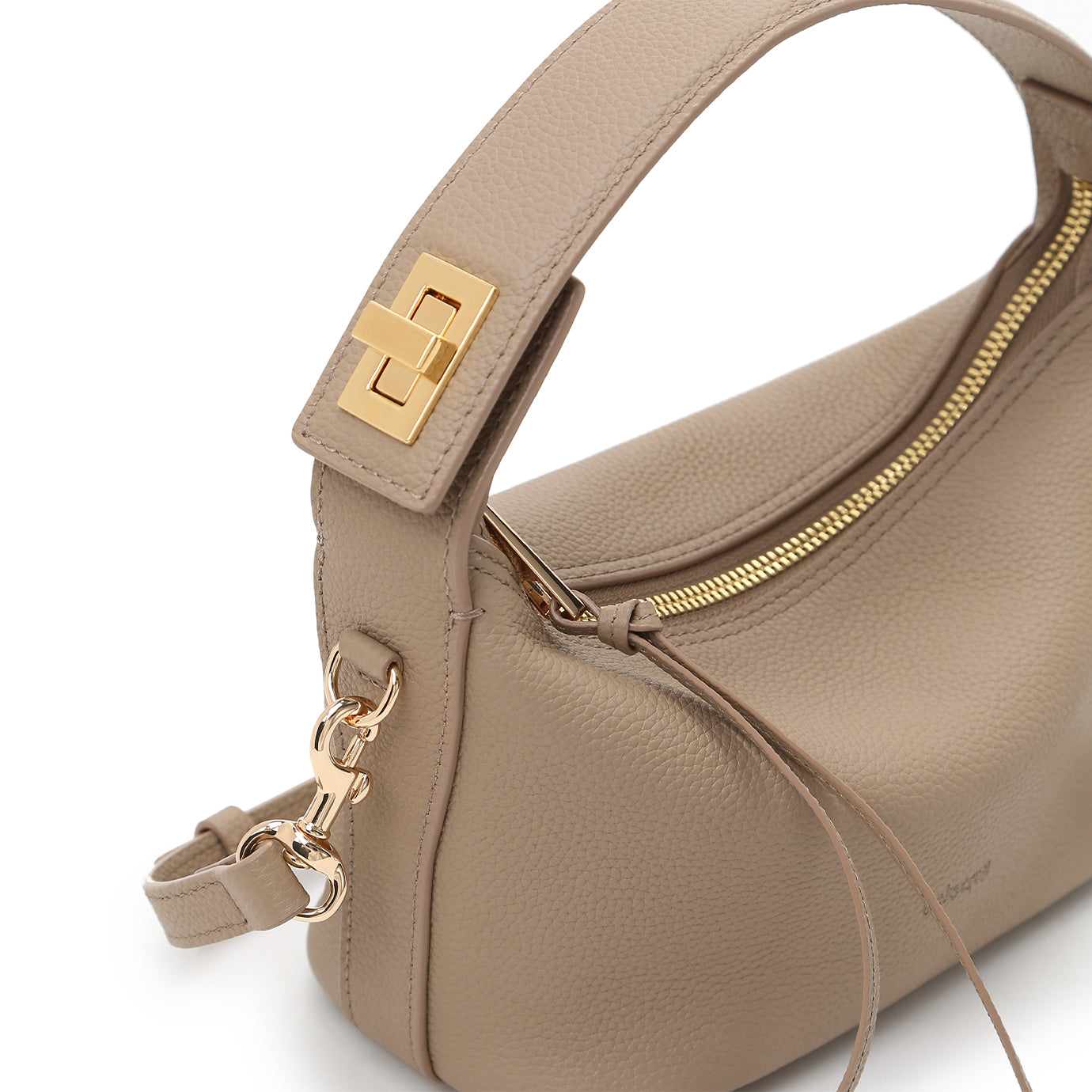 ★新品・値下げ★高級イタリアレザー♪rabeancoバケツバッグ Rabeanco Beige Leather Bucket Bag With Tan Leather Accents