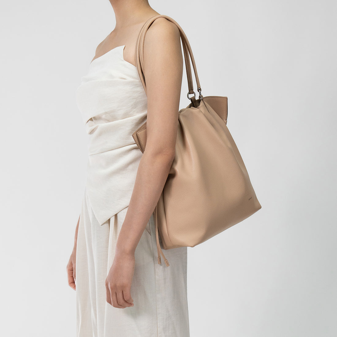 GEORGIANA Ruched Shoulder Bag