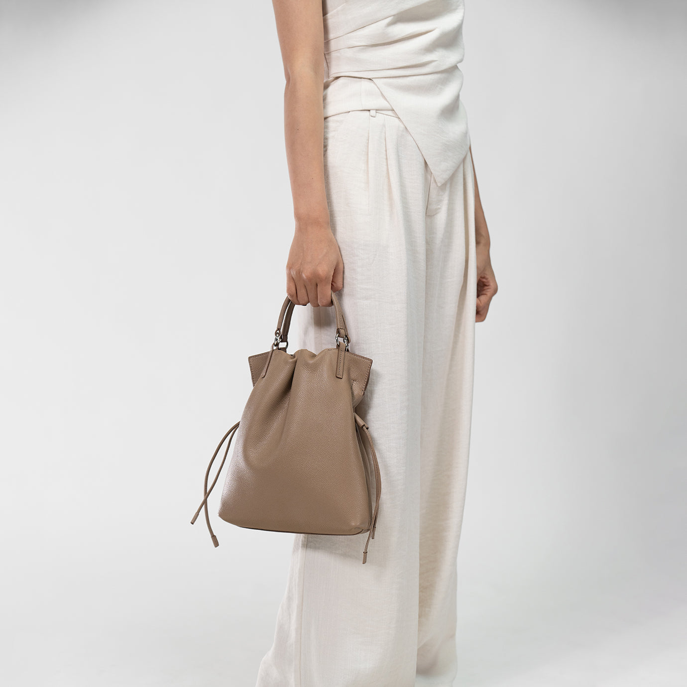 GEORGIANA Small Ruched Shoulder Bag