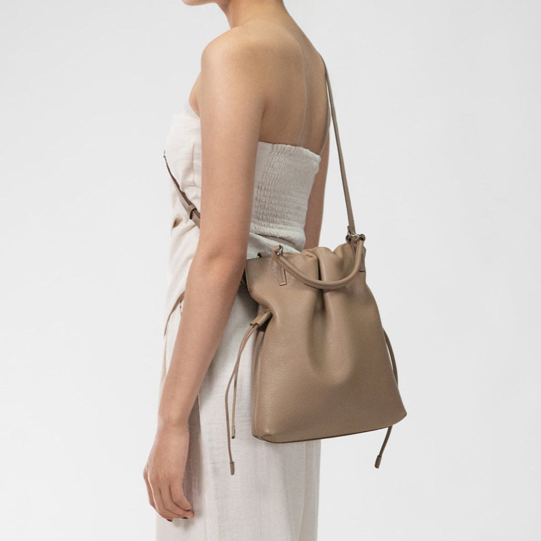 GEORGIANA Small Ruched Shoulder Bag