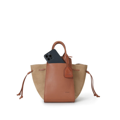 LU-II Ruched Top Handle Bag