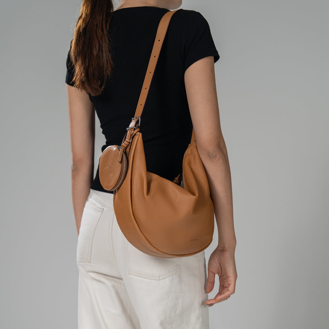 Asymmetric Crescent Hobo Bag