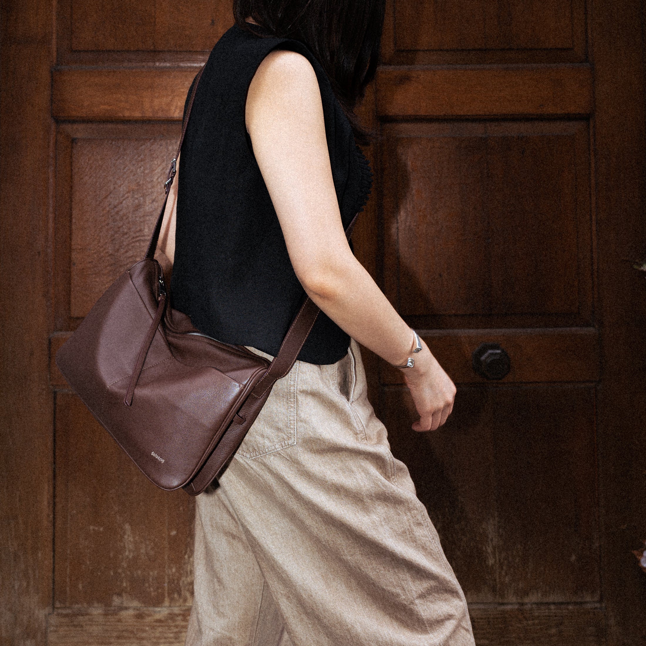 Slip Pockets Shoulder Bag