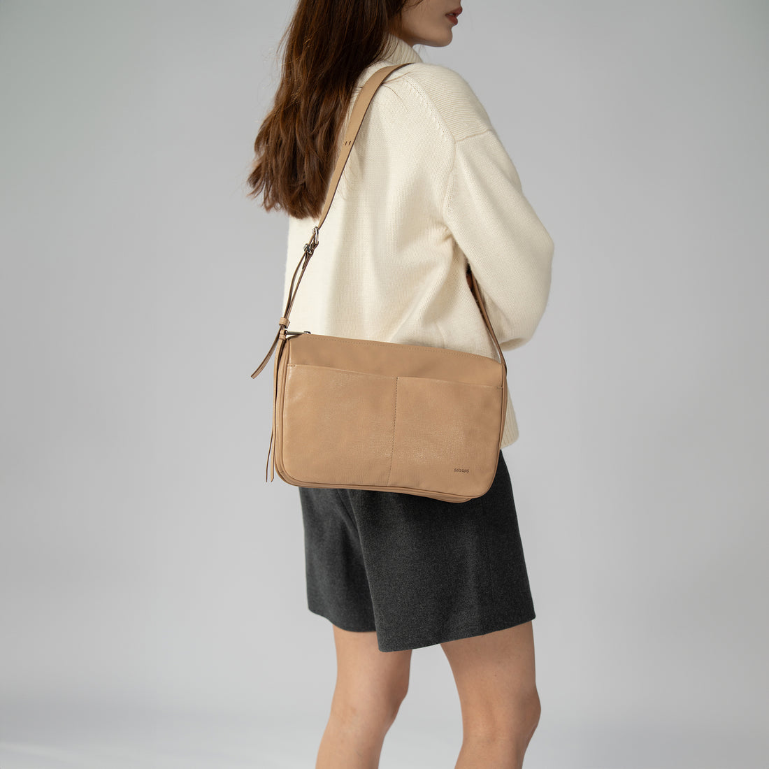 TESSERA Slip Pockets Shoulder Bag Small