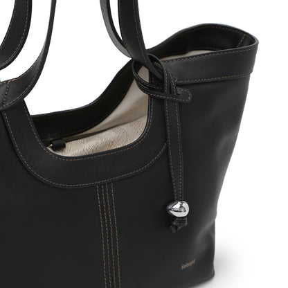 Scoop Top Basket Tote Bag