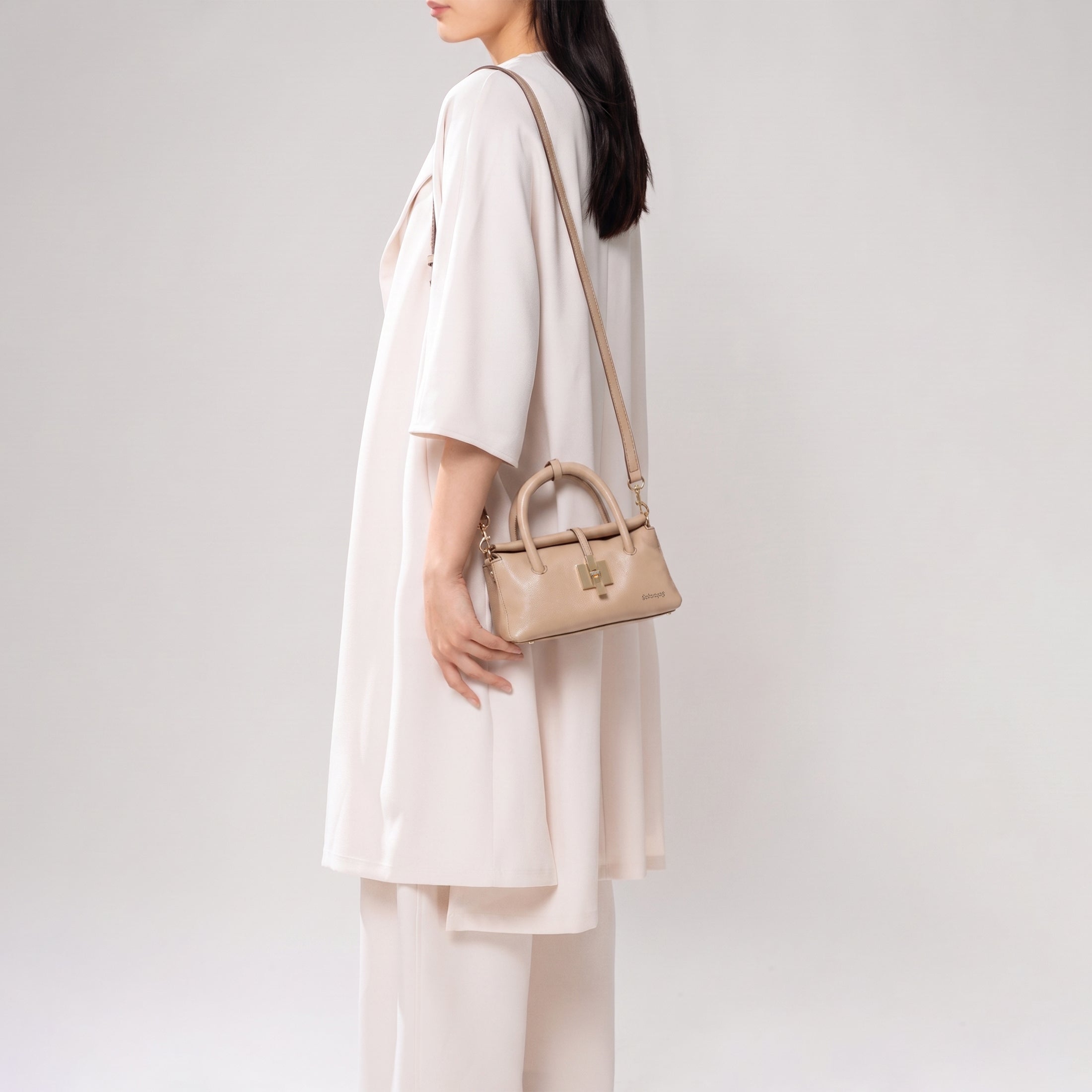 SAOIRSE Soft Structural 扣子皮带迷你造型小包