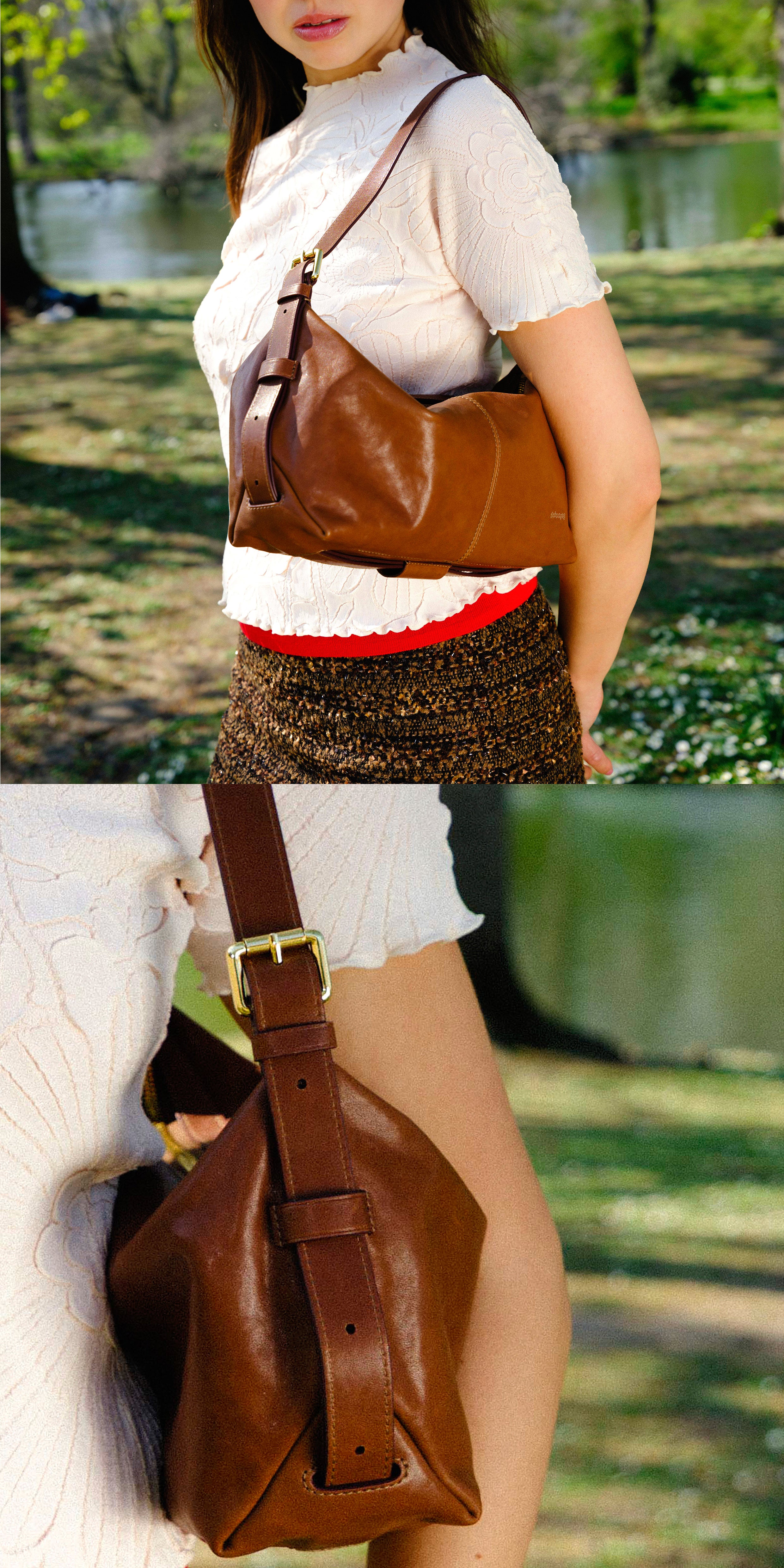 Soft but Structured. Lightweight leather handbags