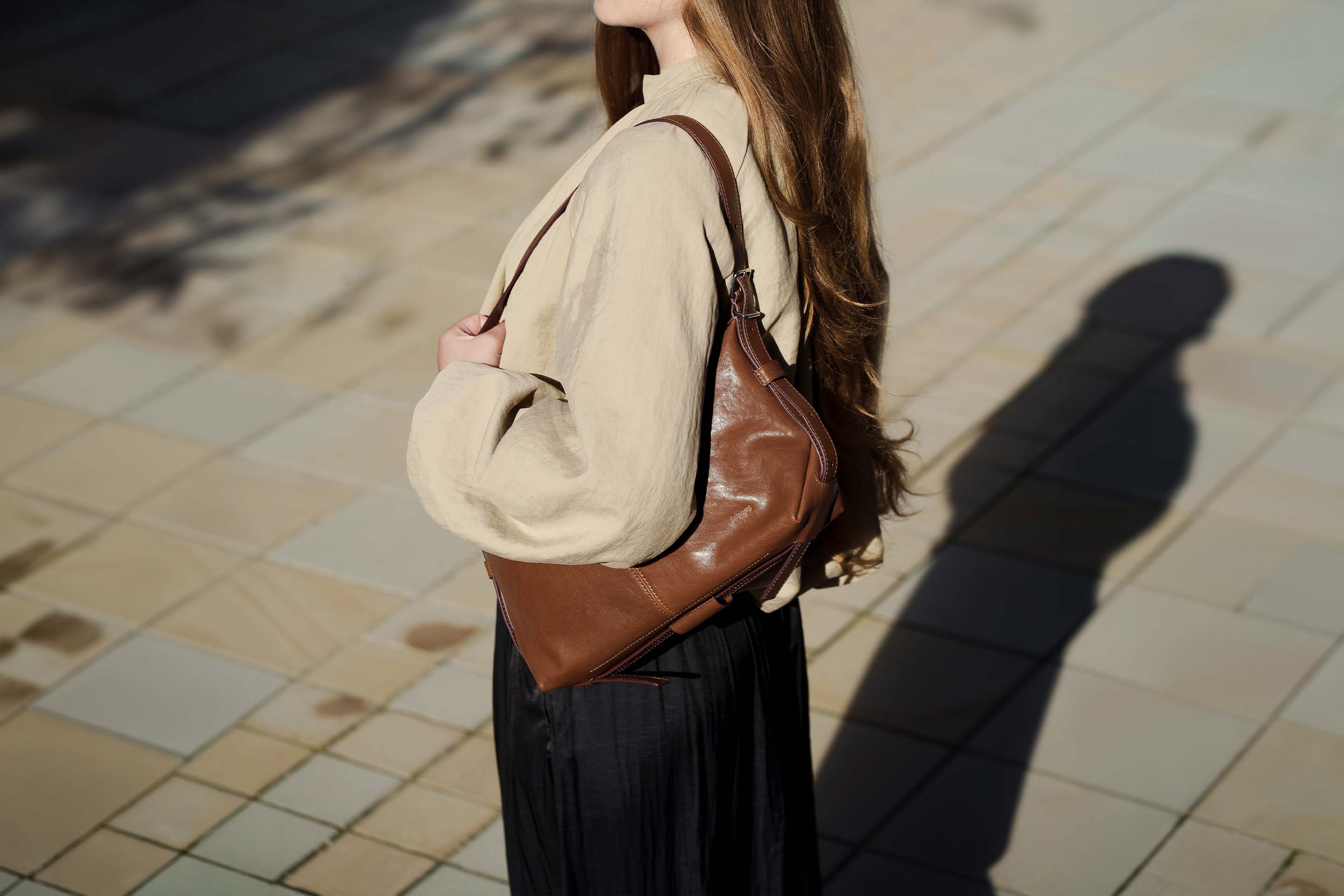 Soft but Structured. Lightweight leather handbags, handcrafted to