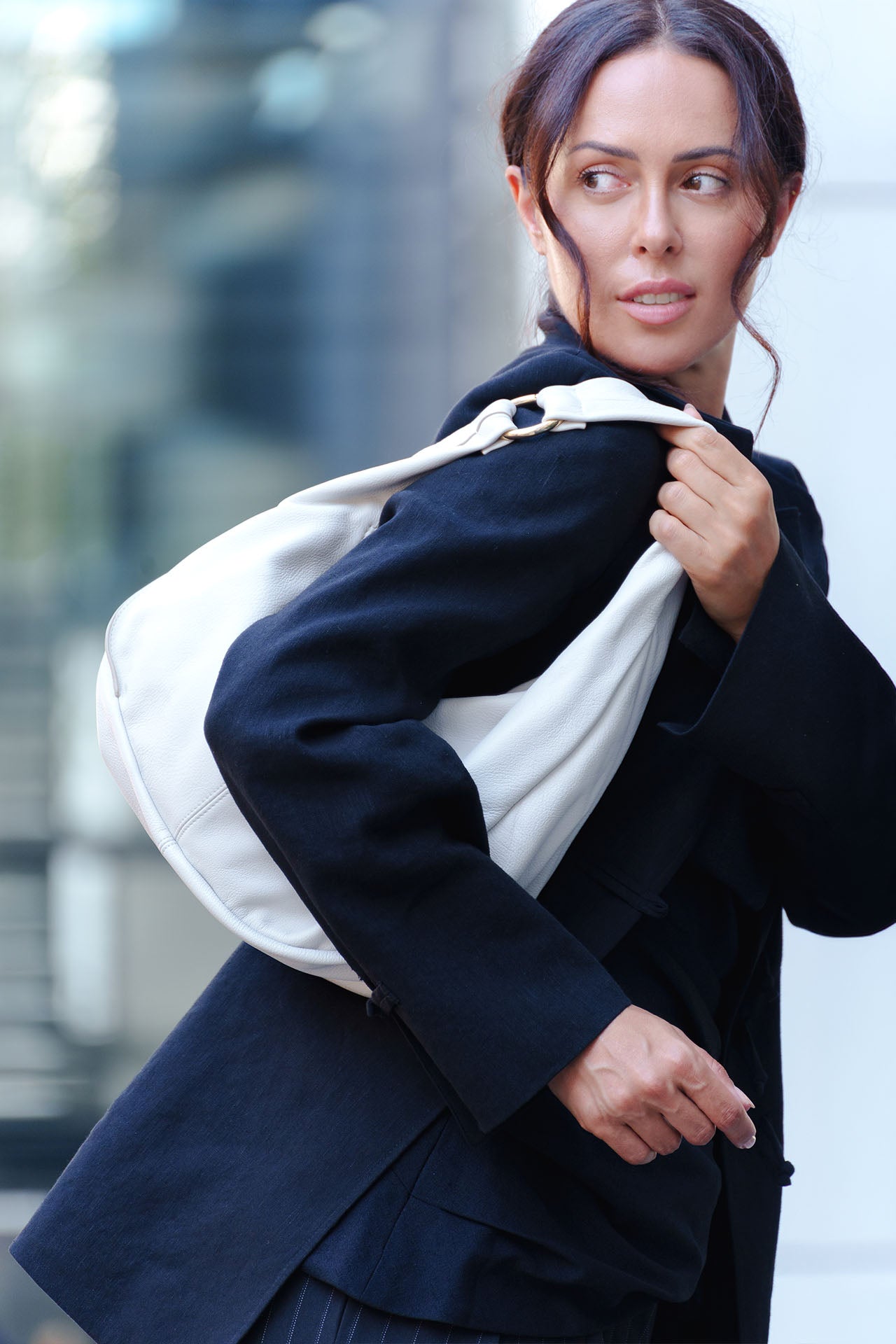 Soft but Structured. Lightweight leather handbags, handcrafted to