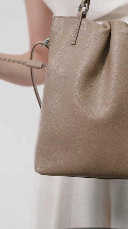 GEORGIANA Small Ruched Shoulder Bag